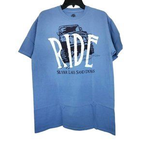 Ride Silver Lake Sand Dunes Green Street Supershrunk Cotton Dye Ink Large Shirt